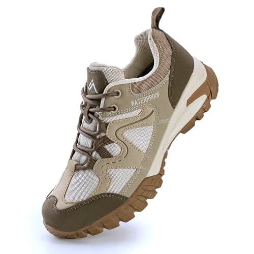 CC-Los Chaussures de randonnée légères et imperméables pour femme pour la marche, l'extérieur et l'escalade Beige Taille 8,5