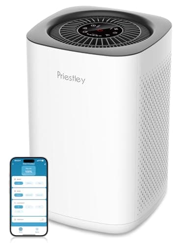 Purificateur d'air Priestley pour chambre à coucher, maison, dortoir jusqu'à 1100 pieds², purificateurs d'air WiFi intelligents, filtre à air 3 en 1 avec mode veille HEPA, élimine la fumée de poussière...