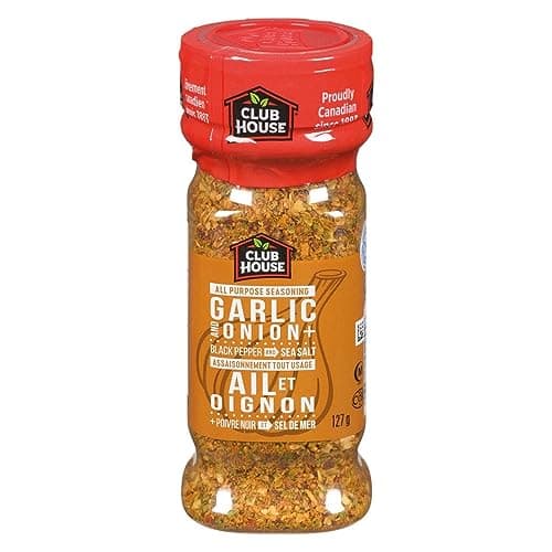 Club House Garlic & Onion All Purepose Seasoning, with Black Pepper and Sea Salt, Kosher, Halal, Perfect Blend of Seasoning for a Savoury & Rich...