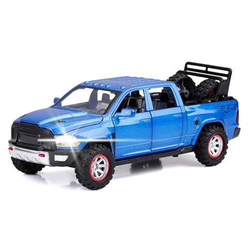 SASBSC Toy Trucks for Boys Age 3-8 Pickup Truck Toys for 3 4 5 6 7 8 Year Old Kids Diecast Trucks with Light and Sound Metal Toy Cars for Kids...