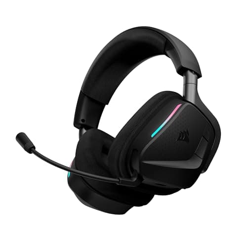 Casque de jeu sans fil Corsair Void v2 MAX pour PC, PS5, PS4, Switch, Mobile - 2,4 GHz + Bluetooth simultanés, Dolby Atmos, Sonarworks SoundID, 70 heures...