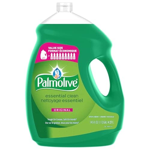 Palmolive Essential Clean Dish Soap, Original Scent 4.27 L - Biodegradable, Phosphate & Paraben Free Liquid Dish Soap - Removes Grease & Grimes...