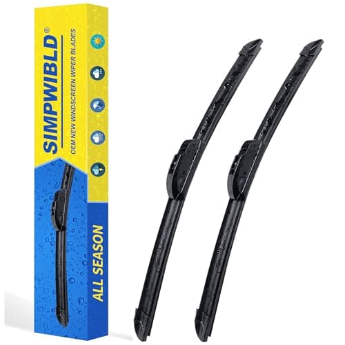 SIMPWIBLD OEM QUALITÉ 26"+18" Balais d'essuie-glace de qualité supérieure toutes saisons stables et silencieux (lot de 2) CROCHET U/J