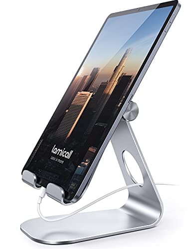 Lamicall Tablet Stand, Adjustable iPad Stand : Desktop Stand Holder Dock Base Mount for iPad Pro Air mini 9.7 12.9 10.5, Kindle, Samsung Galaxy Tab...
