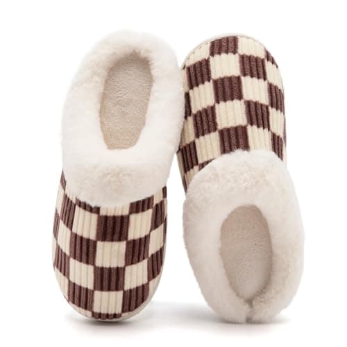 Pantoufles pour femmes pour intérieur et extérieur, pantoufles de maison pour femme, pantoufles de chambre confortables en mousse à mémoire de forme, antidérapantes et chaudes...