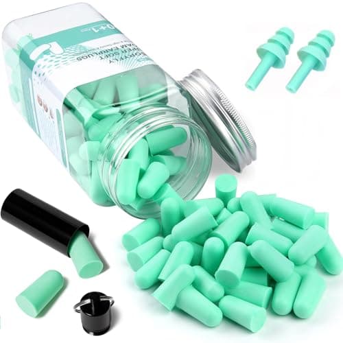 Bouchons d'oreille VeoryFly pour la suppression du bruit du sommeil, 61 paires - SNR le plus élevé de 38 dB, étude, voyage, bouchons d'oreille pour le sommeil, bouchons d'oreille antibruit, mousse souple...