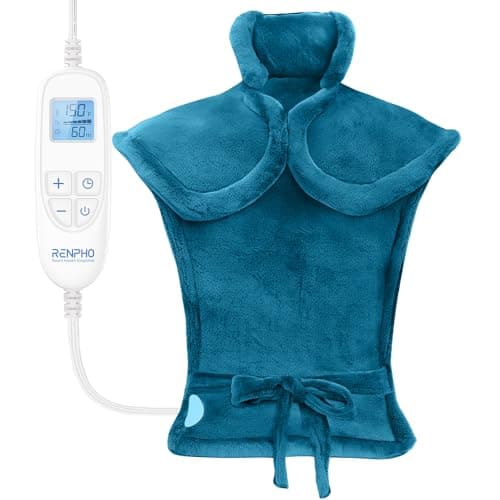 RENPHO Coussin chauffant électrique pour le dos, cadeaux de fête des mères pour femmes hommes maman papa elle lui, coussin chauffant pour le cou et les épaules, lesté par bord, certifié ETL,...