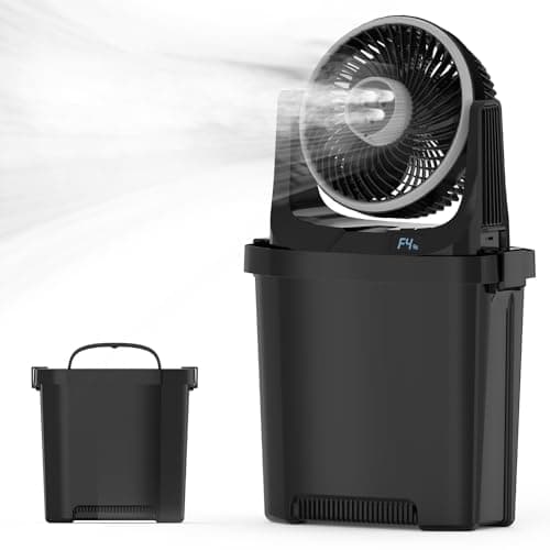 EasyAcc Portable Air Conditioner Rechargable fan, 116 Hours Portable Fan Portable Ac with Remote, 20000mAh Outdoor Air Conditioner with 7L Bucket&...