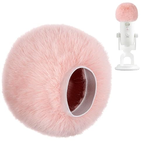 PhantAccy Filtre anti-pop/pare-brise pour microphones Blue Yeti et Yeti Pro, housse de micro en fourrure pour la réduction du vent et du bruit ambiant