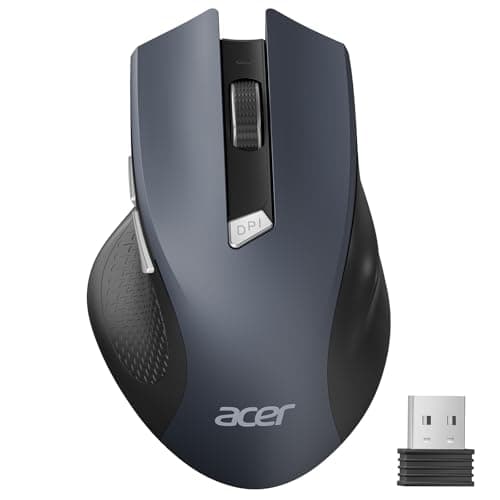 Souris sans fil Acer pour ordinateur portable, souris d'ordinateur sans fil 2,4 GHz avec récepteur USB, souris sans fil portables, 3 réglages réglables...