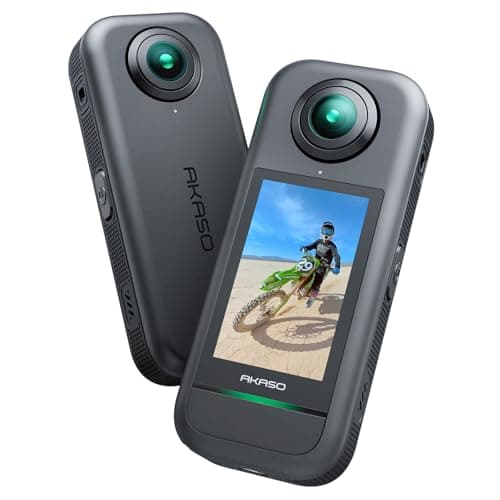 AKASO 360 Action Camera Standard Combo - 5.7K 72MP 360° Touch Screen Camera with Invisible Selfie Stick Effect, 120 Min Battery Life, AI Tracking,...