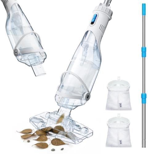 Aspirateur de piscine sans fil InoKraft, rechargeable, aspirateur de piscine à main pour piscine hors sol, piscines creusées et spa spa, extensible de 59 po...