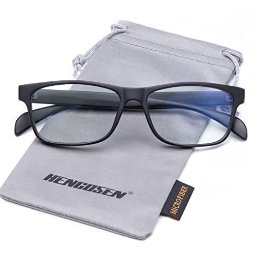 Lunettes anti-lumière bleue de qualité supérieure pour hommes et femmes Lunettes de jeu sur ordinateur Cadre rectangulaire exquis Anti-éblouissement St...
