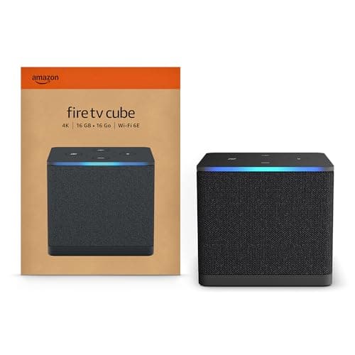 Amazon Fire TV Cube (newest model), Hands-free streaming device with Alexa, Wi-Fi 6E, 4K Ultra HD