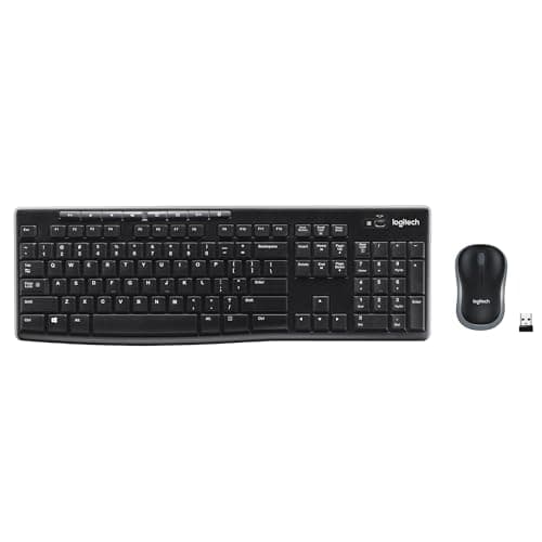 Ensemble clavier et souris sans fil Logitech MK270 pour Windows, sans fil 2,4 GHz, souris compacte, 8 touches multimédia et de raccourci, autonomie de 2 ans,...