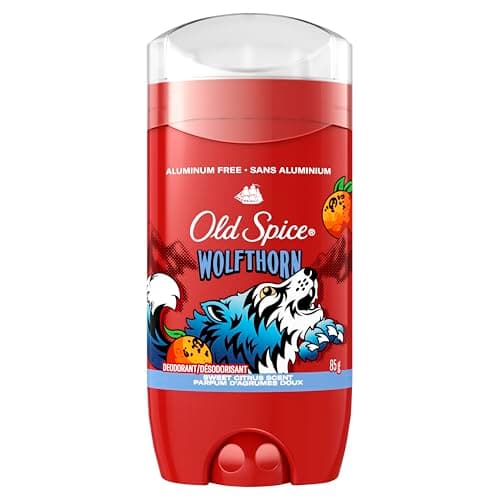 Déodorant pour homme sans aluminium Old Spice, fraîcheur 24h/24, 7j/7, protection longue durée contre les odeurs, parfum légendaire, épine de loup, parfum d'agrumes doux, 85 g
