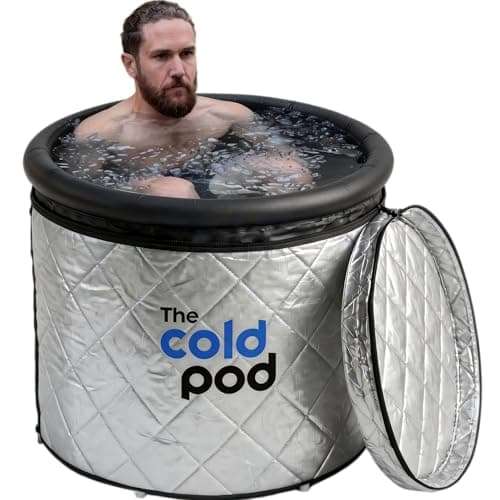 The Cold Pod Insulated Cold Plunge Tub Bundle- 85 Gallons Outdoor Ice Bath Tub with Chiller Compatible Thermal Cover - Portable at Home ICY Cold...