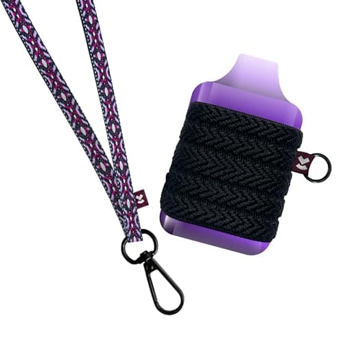 VCase Vape Holder with Lanyard, Comfortable Design for E-Cigarette, 3 Vape Case Sizes for Perfect Fit, Strong Vape Lanyard, High-Strength Elastic...
