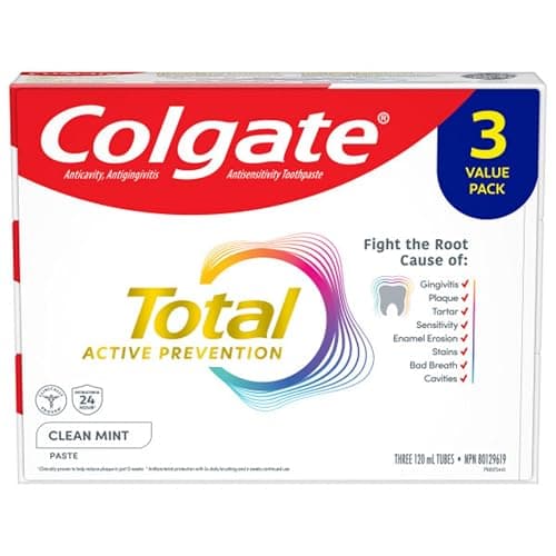 Dentifrice Colgate Total, Menthe Propre, 3 X 120 ml