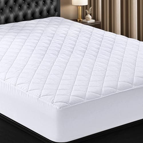 Utopia Bedding Couvre-matelas matelassé, King Size, protège-matelas élastique et housse s'étire jusqu'à 16 pouces de profondeur, lavable en machine...