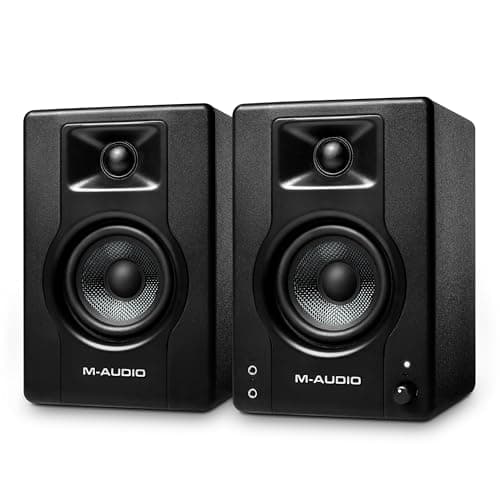 M-AUDIO BX3 Paire de moniteurs de studio 3,5", haut-parleurs PC HD pour l'enregistrement et le multimédia avec logiciel de production musicale
