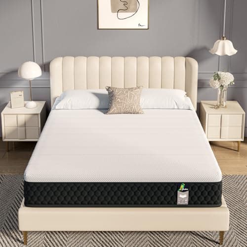 Queen Mattress, 12 inch Memory Foam Matelas Queen in a Box, Mattress Queen Size with Innerspring Hybrid Pressure Relief & Supportive