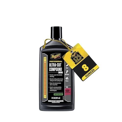 Composé ultra-coupé Meguiar's Mirror Glaze M105, composé de frottement de voiture pour éliminer les rayures et les tourbillons lourds tout en ajoutant de la brillance, sûr et efficace...