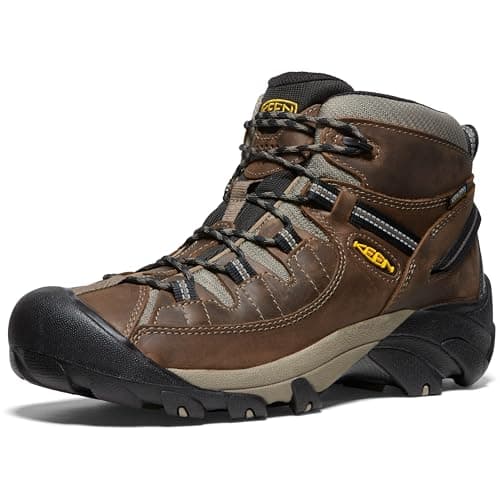 KEEN Targhee 2 Bottes de randonnée imperméables et larges pour homme, Shitake/Brindle, 10,5 2E (large) US