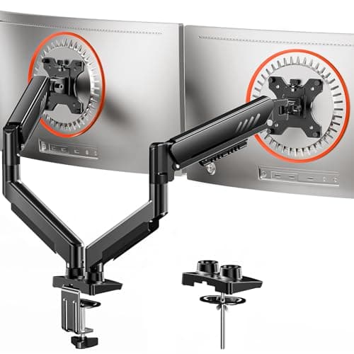 ErGear Dual Monitor Arm, Fully Adjustable Gaming Monitor Mount for 13–32″ Screens, Fast Install Computer Monitor Stand with Tool-Free VESA Mount,...