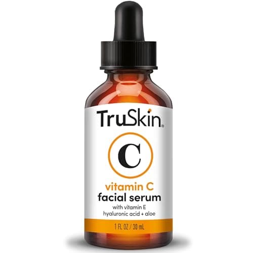 Sérum TruSkin Vitamine C pour le visage – Formule anti-âge avec vitamine C, acide hyaluronique, vitamine E – Sérum éclaircissant – Améliore l'apparence des peaux foncées...