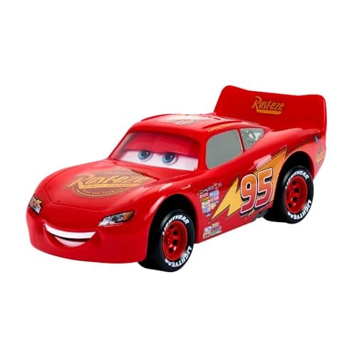 Mattel Disney Pixar Cars Toy Cars & Trucks, Moving Moments Lightning McQueen Vehicle with Moving Eyes & Mouth