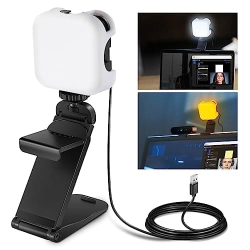 NEEWER LED Streaming Light avec contrôle logiciel Windows et macOS, support et support de moniteur 2 en 1, webcam USB ultra lumineuse 2900K-7000K pour ordinateur portable...