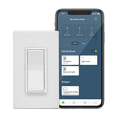 Leviton Decora Smart No-Neutral 15A Switch, DN15S-2RW, White