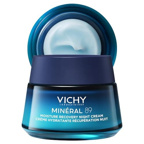 Vichy Minéral 89 Night Cream, Moisture Recovery with Pure Melatonin, Hyaluronic Acid, Niacinamide and Vitamin E, Helps Boost Overnight Skin...