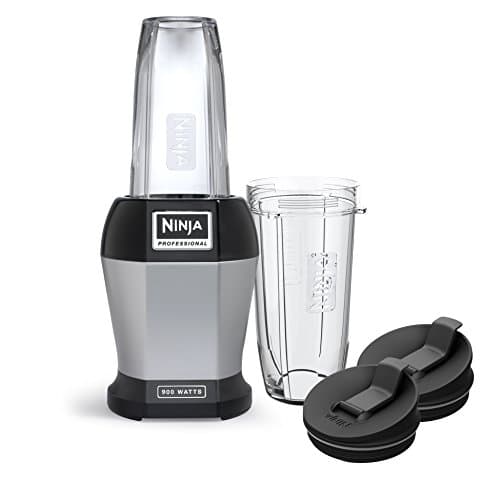 Ninja BL450C, mélangeur personnel Nutri Pro pour jus, shakes et smoothies, tasses de 18 et 24 oz, noir/argent, 900 W (Canada...