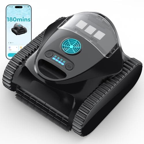 C1 Cordless Pool Cleaner Robot – 180 Mins Run Time, Triple-Motor Powerful Suction, Wall & Waterline Cleaning, Smart APP Navigation, Dual-Layer...