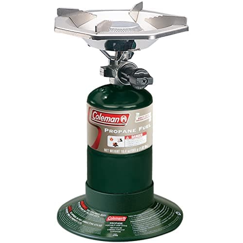 Coleman Bottletop Propane Camping Stove, Portable 1-Burner Adjustable Stove with Wind Baffles, Pressure Regulator, and 10,000 BTUs of Power; Ideal...