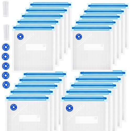 Sacs sous vide 25 pièces, sacs de scellage sous vide réutilisables sans BPA, sacs de conservation des aliments sous vide pour la cuisson/stockage des aliments/chauffage au micro-ondes - 3 tailles 18 pièces...