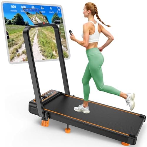 Walking Pad Treadmill with 10% Incline, Upgraded 3.5HP Low Noise Treadmills for Home, Trisomy 4 in 1 Foldable Treadmill, Walking Pad with Handle,...