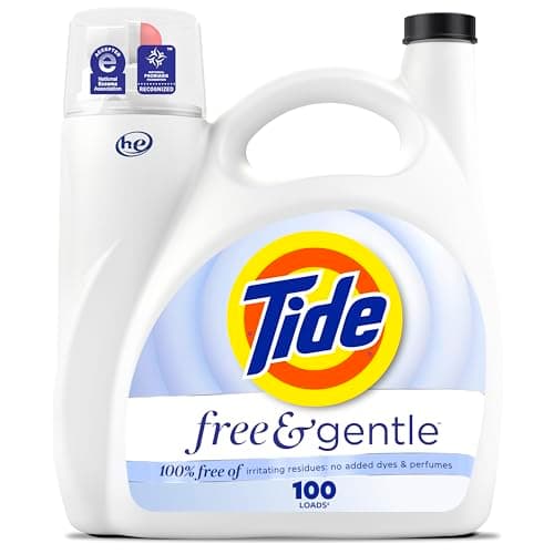 Tide Free & Gentle Liquid Laundry Detergent, Tide Laundry Detergent, Clean Laundry Detergent, 100 Loads, 3.9L