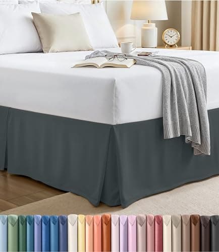 Utopia Bedding Queen Bed Skirt - Soft Quadruple Pleated Ruffle - Easy Fit with 16 Inch Tailored Drop - Hotel Quality, Shrinkage and Fade Resistant...