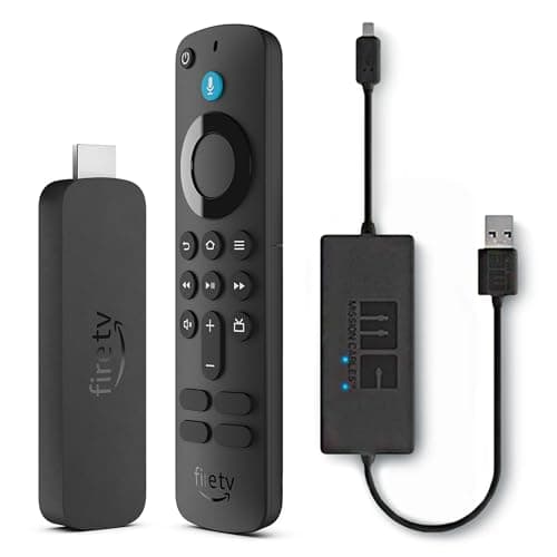 Amazon Fire TV Stick 4K Plus avec câble d'alimentation USB (élimine le besoin d'un adaptateur secteur)