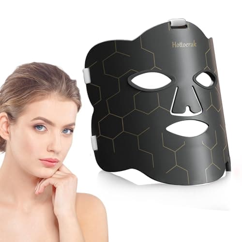Hottoerak Red Light Face Mask, Slim Near Infrared Light Mask Lamp, LED Red Light Face at Home and Office