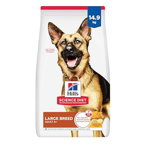 Hill's Science Diet Senior 6+ Grande Race Recette de Farine de Poulet, d'Orge et de Riz Croquettes pour Chiens Sac de 14,9 kg