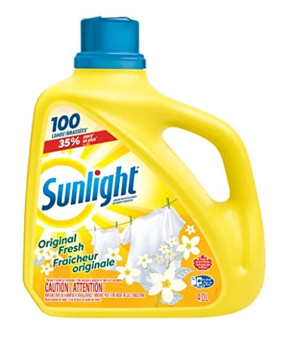 Sunlight Detergent Original Lemon Fresh (100 loads, 4.0L) with Concentrated Formula, Laundry Detergent Liquid for Exceptional Cleaning and Stain...