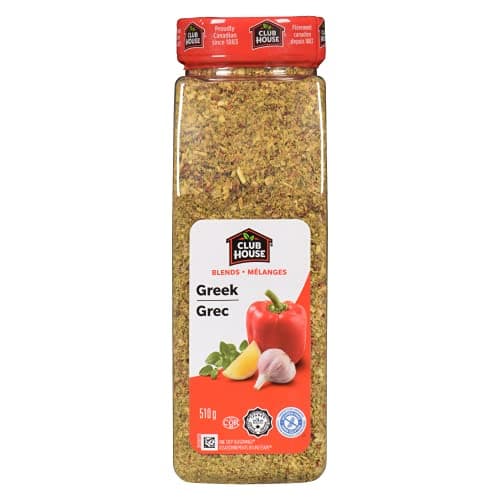 Club House, herbes et épices naturelles de qualité, assaisonnement en une étape, grec, 510 g – L'emballage peut varier