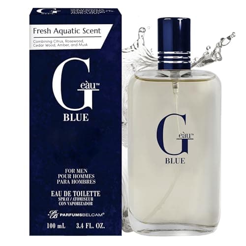 PB ParfumsBelcam G Eau Blue Eau de Toilette Spray – Men’s Cologne, Long-Lasting Summer Fragrance for Men and Teen Boys, Perfume para Hombre – 3.4...
