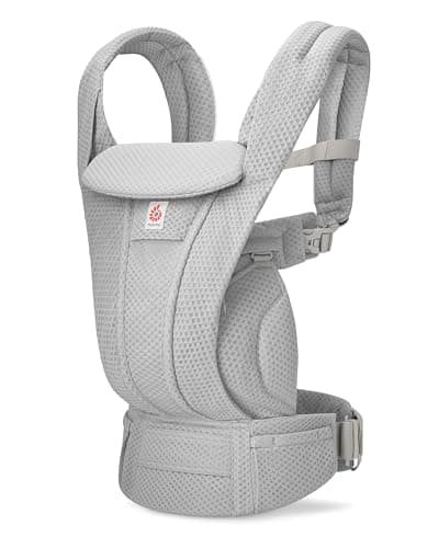 Porte-bébé en maille respirante Ergobaby Omni Deluxe toutes positions de transport avec soutien lombaire et circulation d'air améliorés, du nouveau-né au tout-petit, (peut contenir 7 à 45 lb),...