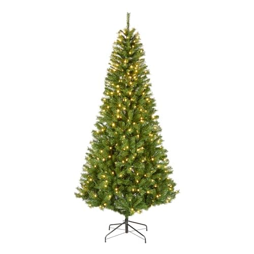 National Tree Company Sapin de Noël artificiel fin et pré-éclairé de 7,5 pieds, pin Winchester, 350 lumières, 1 000 pointes, support inclus, vert