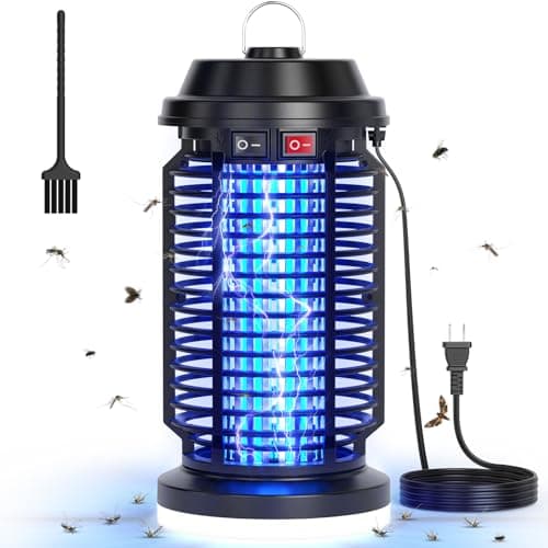 YISSVIC Bug Zapper Extérieur Intérieur Étanche Électrique Moustique Zapper Efficace 4200V Branchez pour Cuisine Patio Cour Jardin Camping